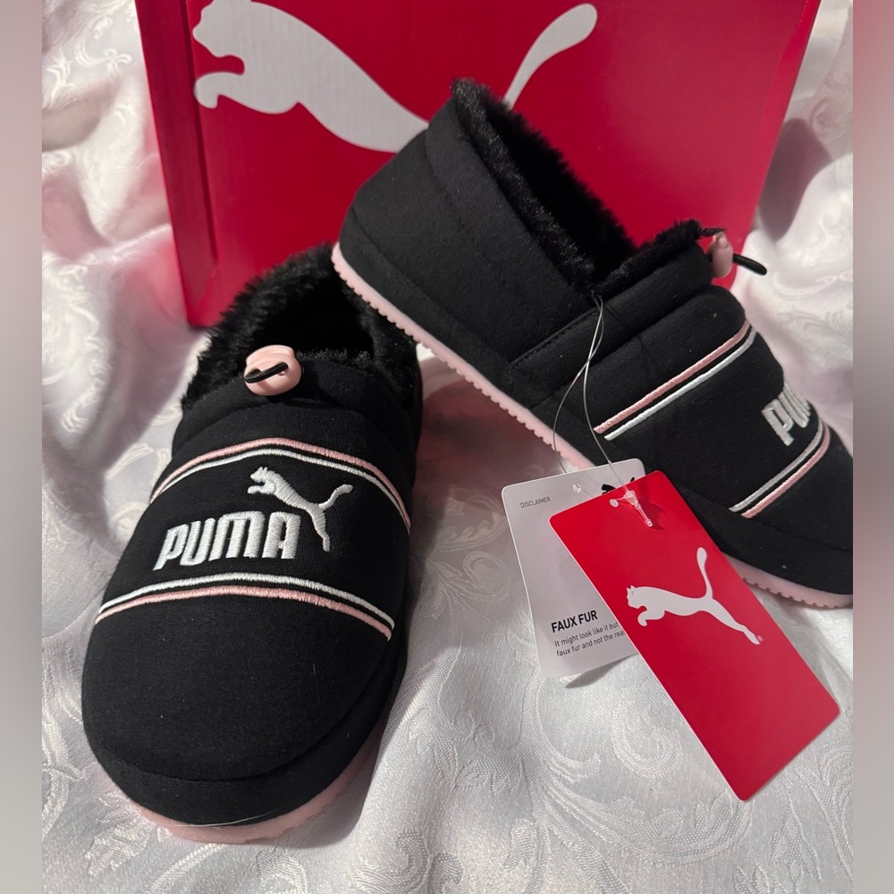 PUMA Junior’s Tuff Mocc Faux Fur Lined Slippers NEW IN BOX
